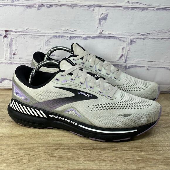 Brooks Adrenaline GTS 23 Grey Black Purple Running Shoes Women’s 11 Wide Sneaker - Picture 1 of 9